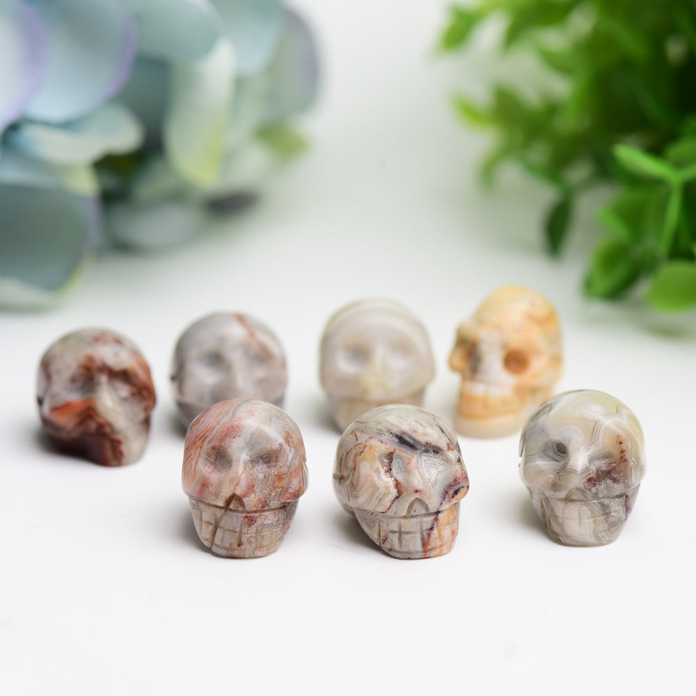 0.92 inch Mexican Onyx Mini Skull Crystal Carving