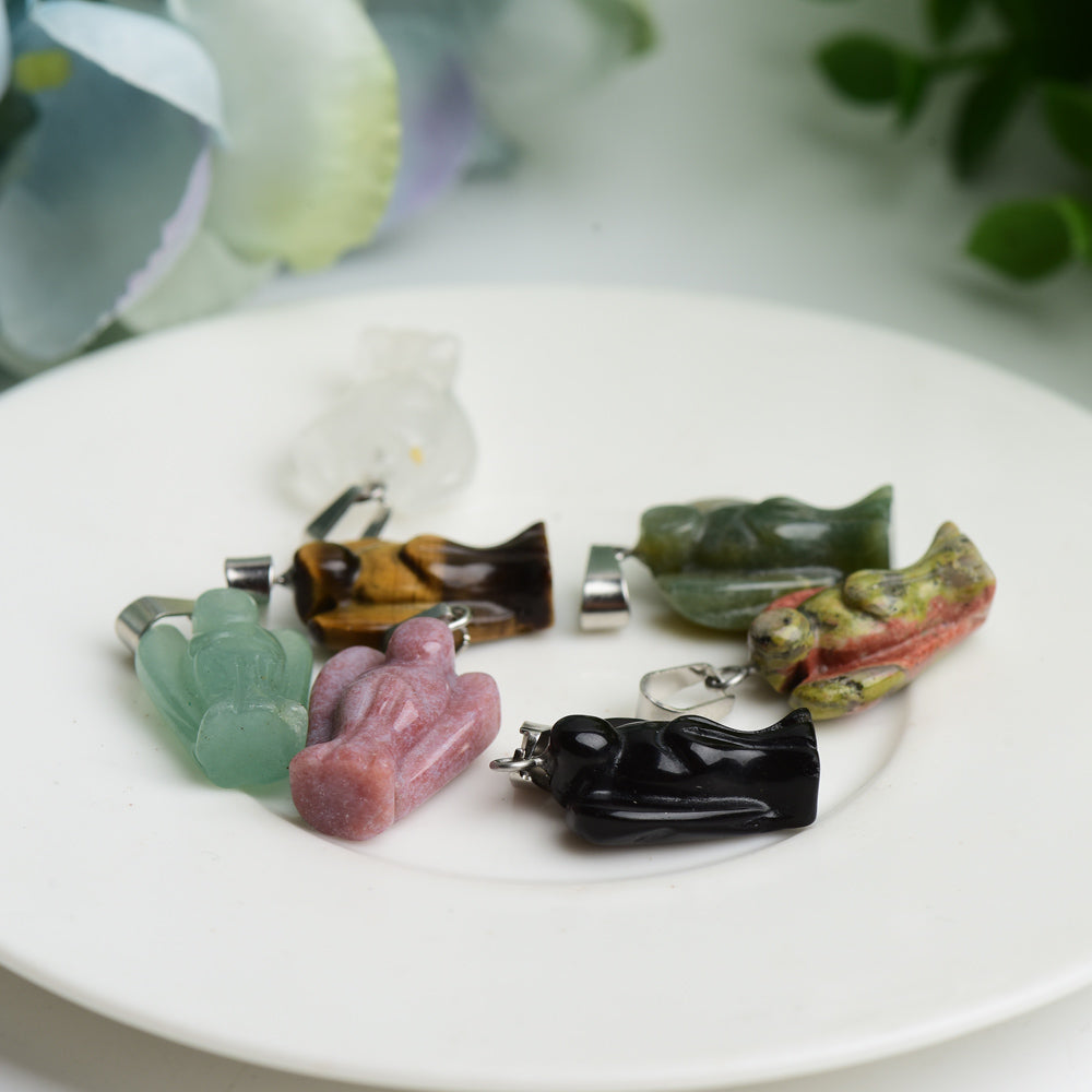 0.95 Inch Mixed Crystal Angel Pendant for Healing