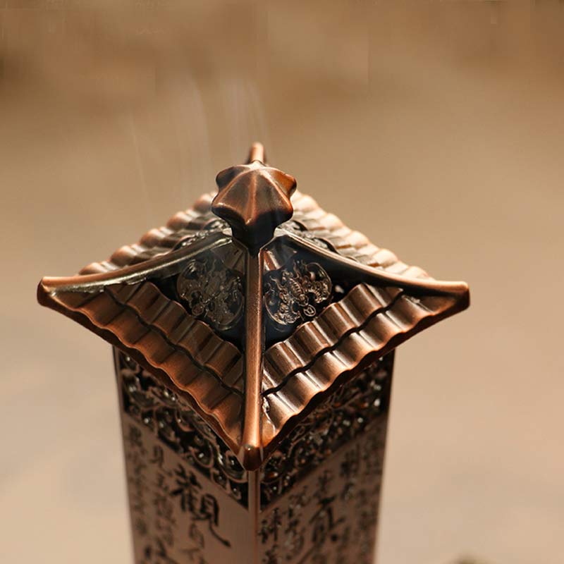 Heart Sutra Alloy Incense Burner for Spiritual Healing