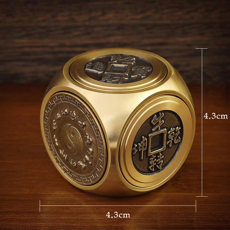 Four Beasts Feng Shui Yin Yang Brass Coin Decor