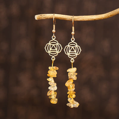 Zen Cairn Citrine Confidence Earrings for Healing
