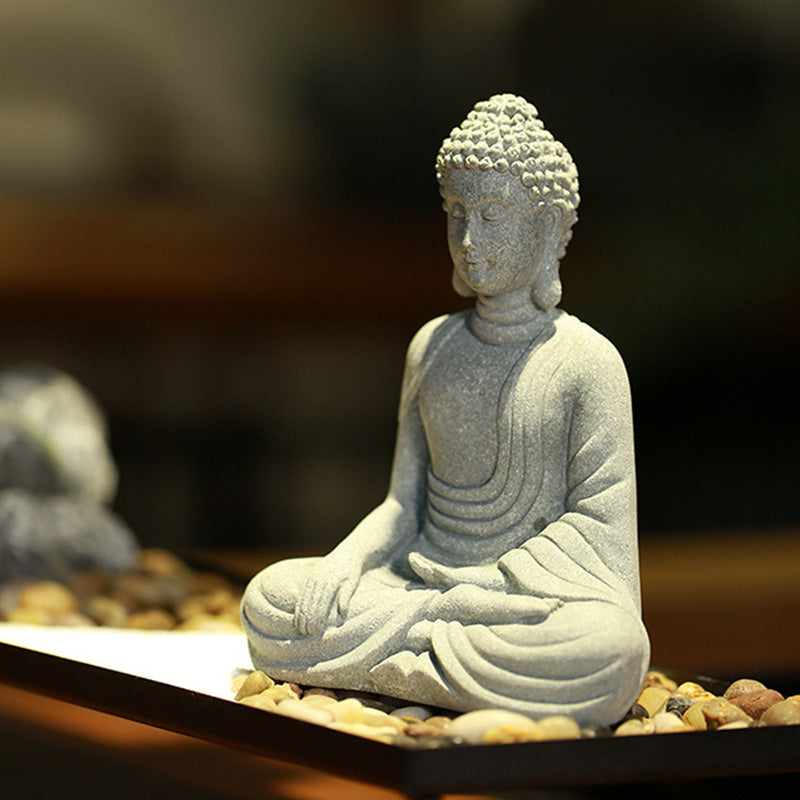 Natural Sandstone Buddha Statue | Meditation Compassion Decor