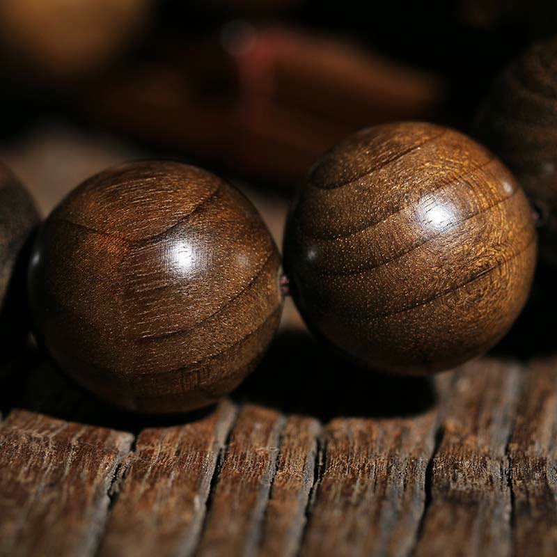 Rare Phoebe Zhennan Wood Spiritual Bracelet 15-25mm Beads