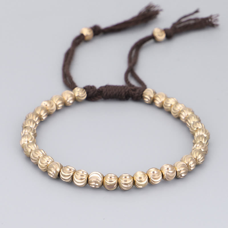 Tibetan Copper Bead Spiritual Bracelet for Luck & Balance