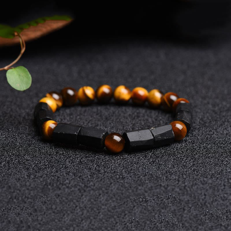 8mm Black Tourmaline Tiger Eye Protection Bracelet