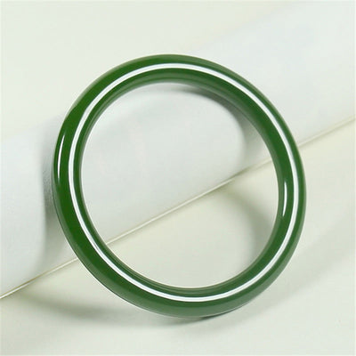 Longevity Cyan Jade Bangle Bracelet 56mm for Healing