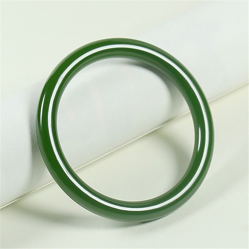Longevity Cyan Jade Bangle Bracelet 56mm for Healing