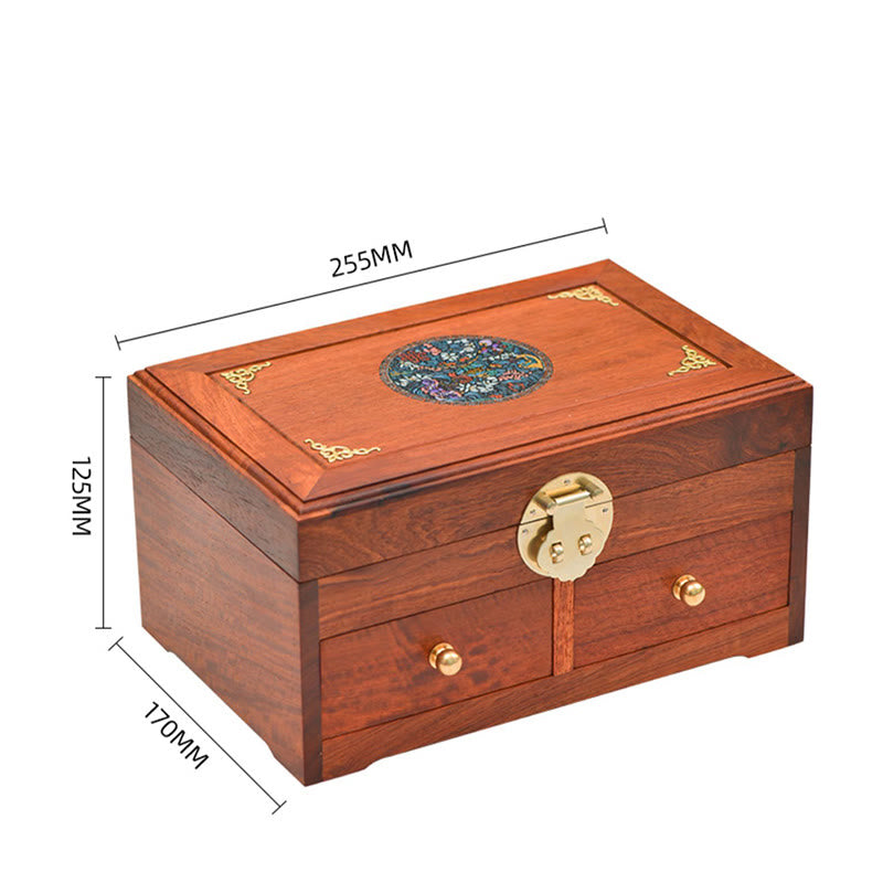Handmade Rosewood Jewelry Storage Box 25.5cm Large Lockable