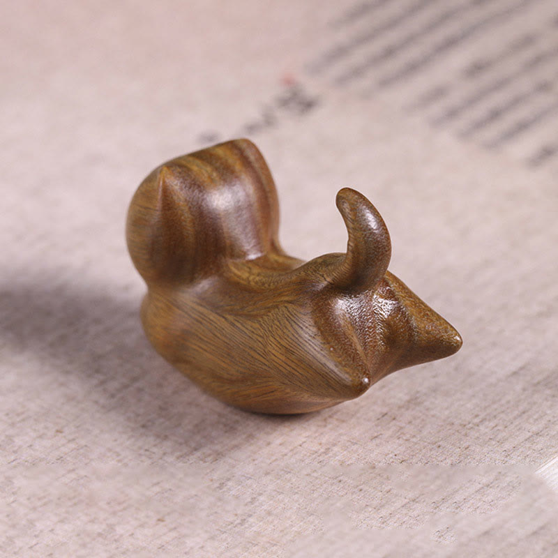Green Sandalwood Cat Incense Burner 5.6cm Soothing Decoration