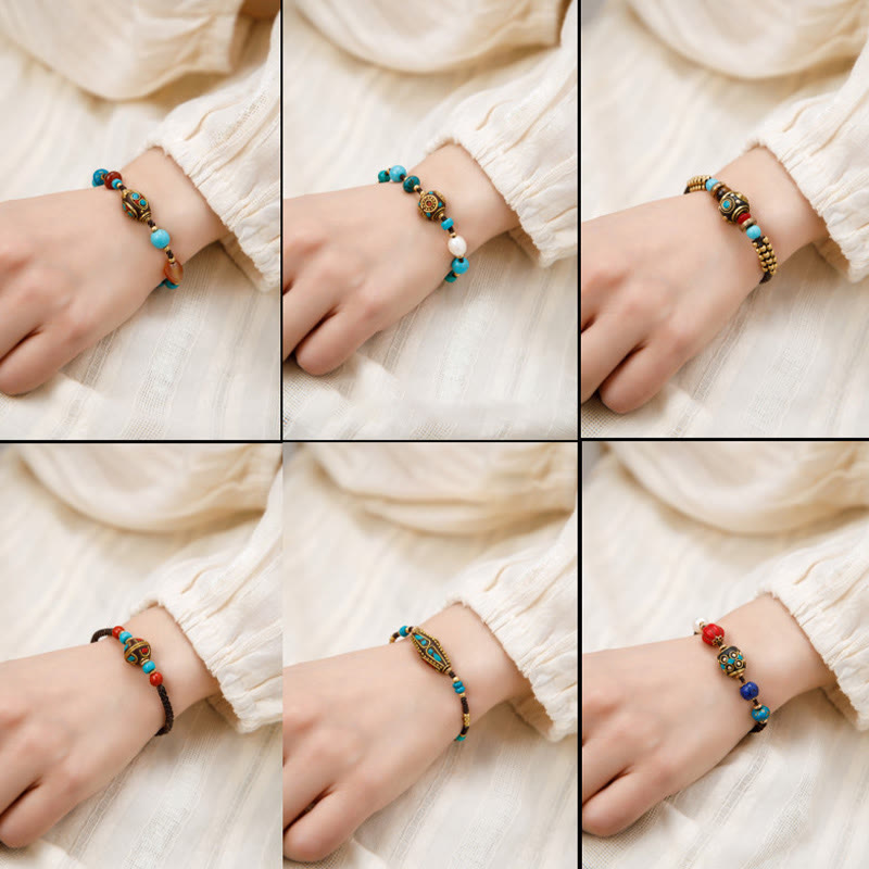 Turquoise Om Mani Padme Hum Protection Bracelet