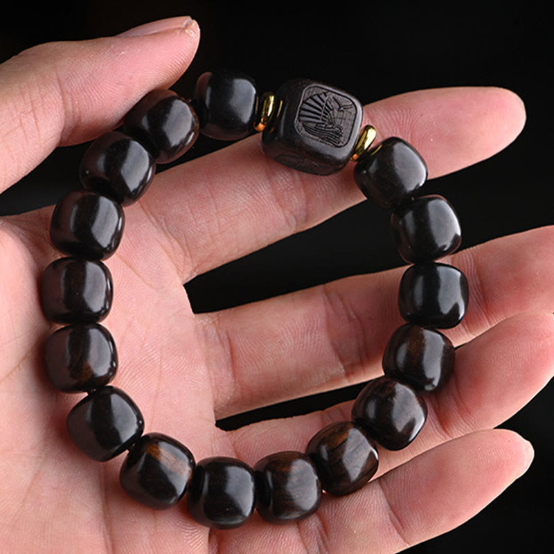 12mm Ebony Wood Lucky Balance Spiritual Bracelet