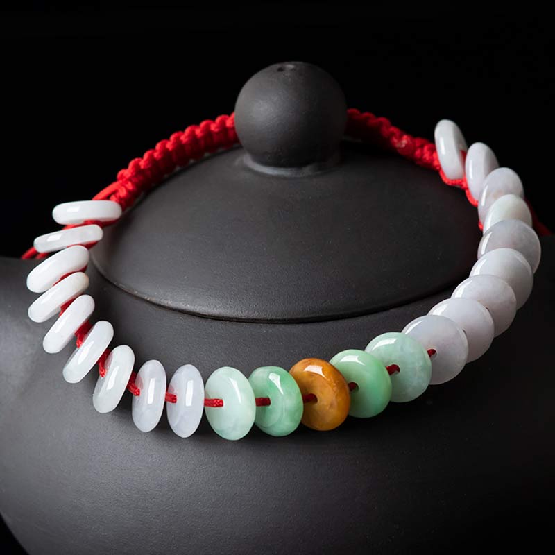 Adjustable Jade Red String Lucky Bracelet 14-20cm
