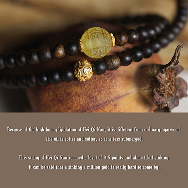 Balance Agarwood Wood Mala Bracelet | 5mm Meditation Beads