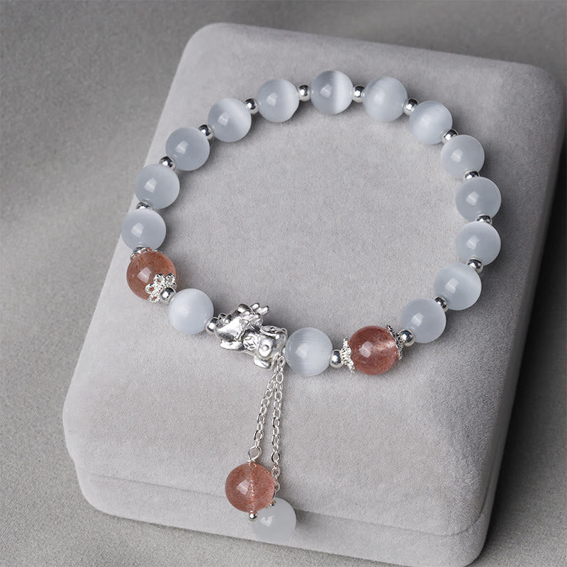 Natural Cat's Eye Moonstone Spiritual Support Bracelet