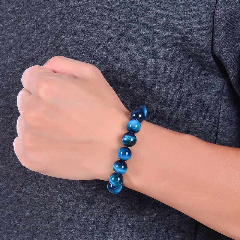Blue Tiger Eye Meditation Bracelet