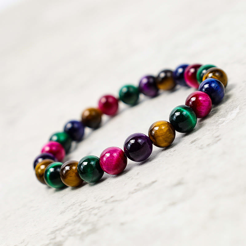 10mm Tiger Eye Courage Bracelet for Strength & Protection