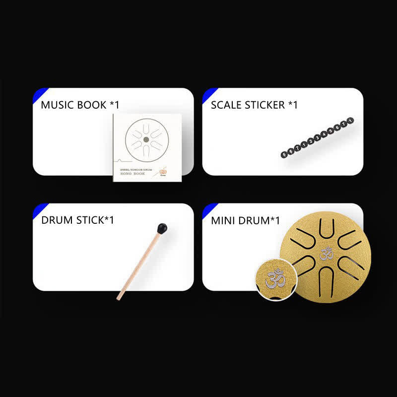 Mini Steel Tongue Drum 3 Inch for Meditation & Healing