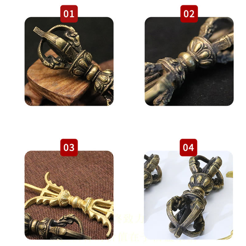 Nepal Handmade Copper Vajra Dorje Meditation Strength Decor