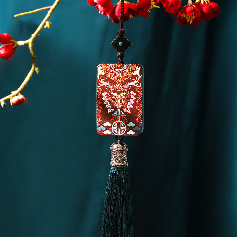 Ebony Wood Car Hanging Decoration for Balance & Calm