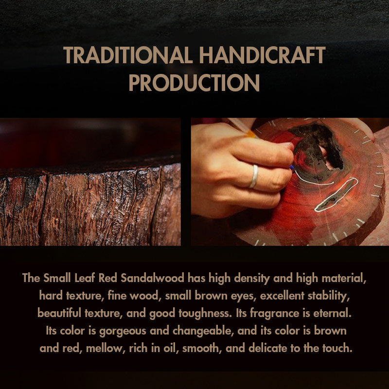 Small Leaf Red Sandalwood Jade Bracelet for Calm & Protection