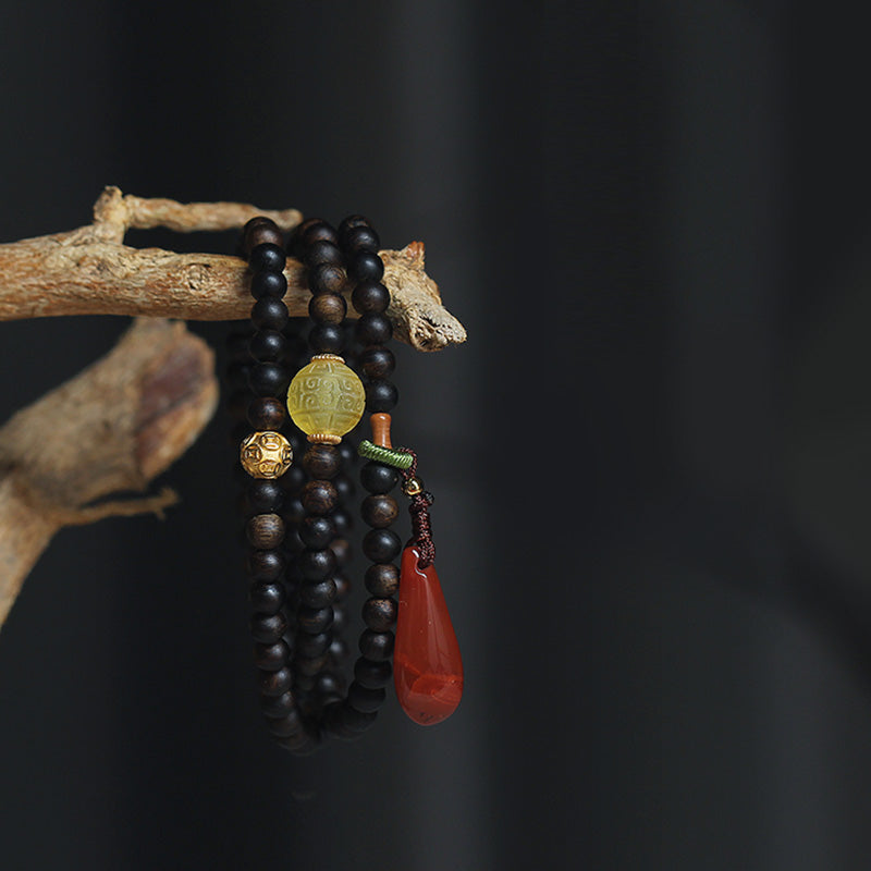 Balance Agarwood Wood Mala Bracelet | 5mm Meditation Beads