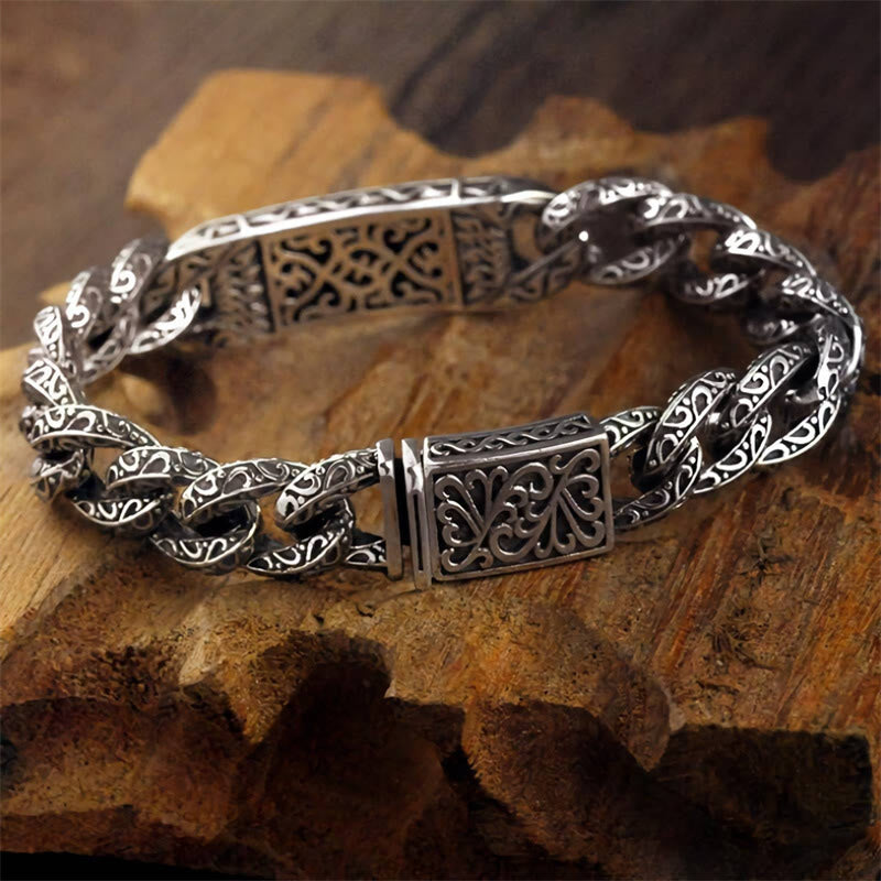 Copper Spiritual Healing Bracelet with Vintage Patterns for Balance