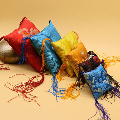 Tibetan Singing Bowl Cushion 10-16cm with Tassel Decoration
