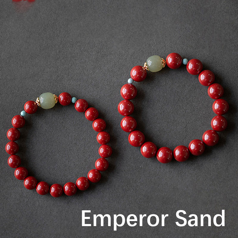 Unisex Cinnabar Green Aventurine Bracelet 8mm for Luck & Calm