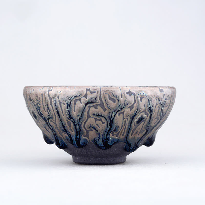 Handmade Jian Zhan Ceramic Tea Tree Teacup 8.5cm for Zen Decor