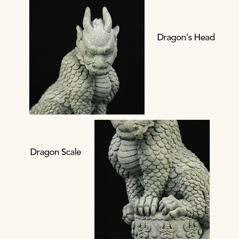 Standing Feng Shui Chinese Dragon Statue for Luck & Success
