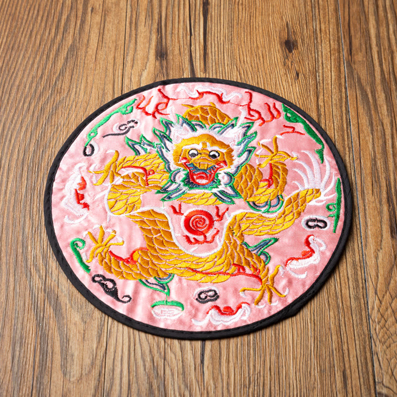 Dragon Embroidery Tea Mat | Spiritual Home Accents 19cm
