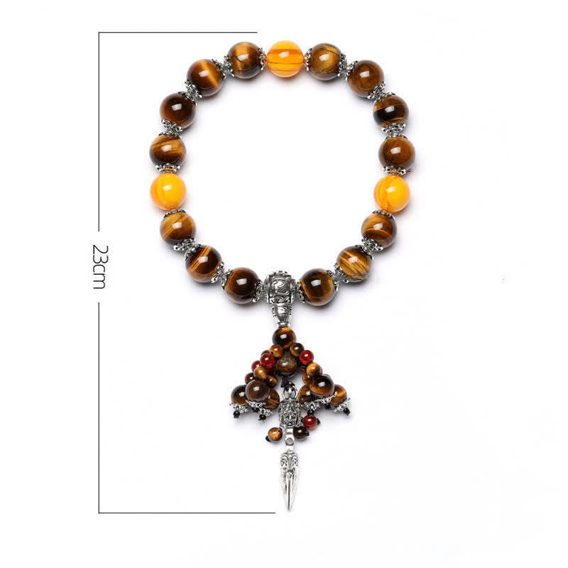 Tiger Eye Dragon Vein Agate Power Healing Bracelet