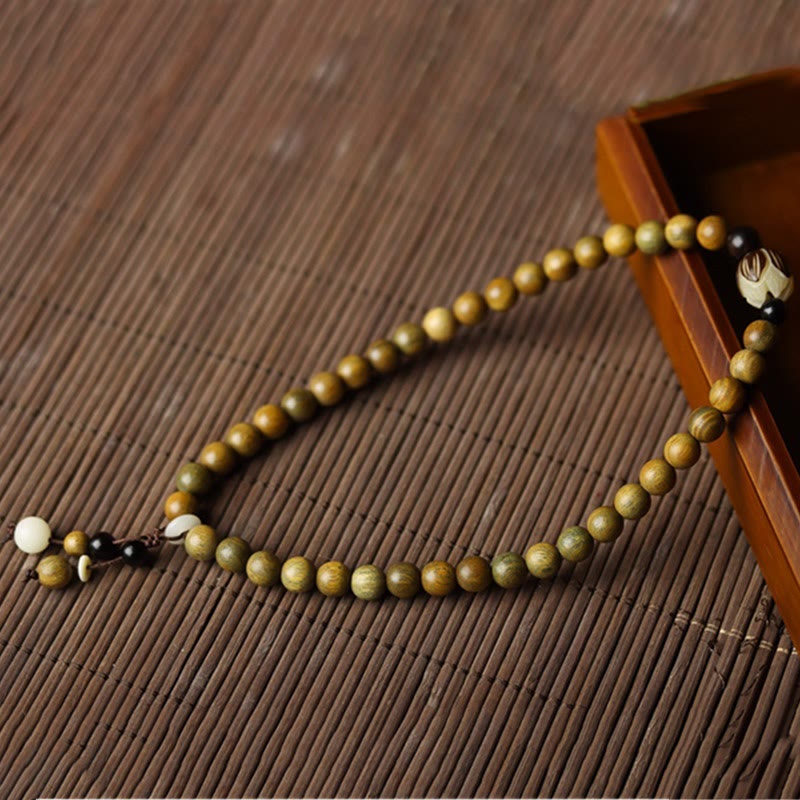 Green Sandalwood Lotus Soothing Double Wrap Bracelet