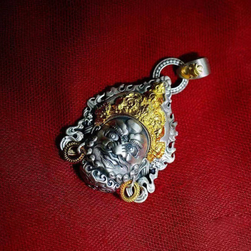 Yellow God of Wealth Copper Luck Necklace for Prosperity