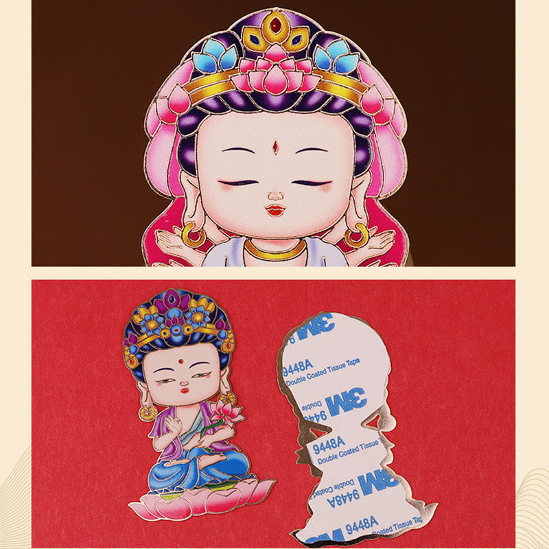 Chinese Zodiac Copper Phone Sticker for Wealth & Fortune Blessings