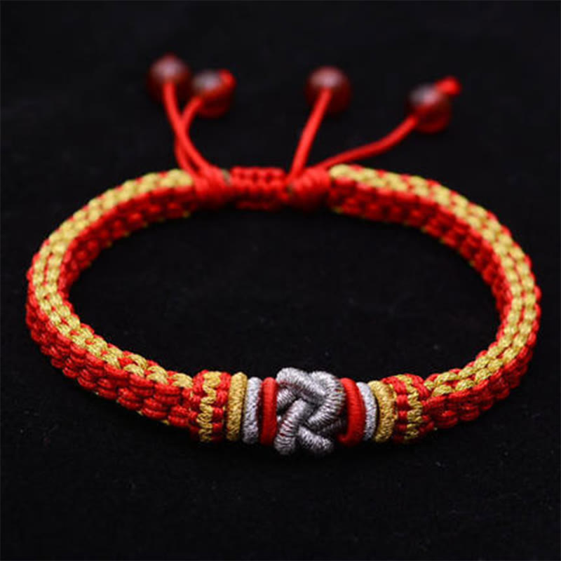 Handmade Red String True Love Knot Bracelet for Luck