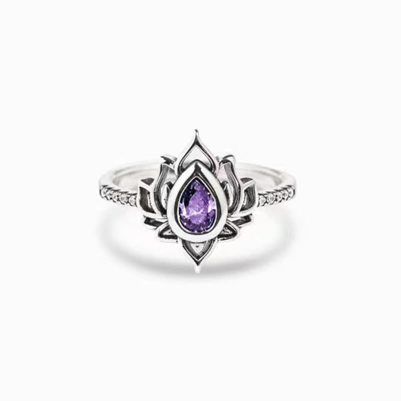 Sterling Silver Lotus Blessing Ring | Healing Sounds