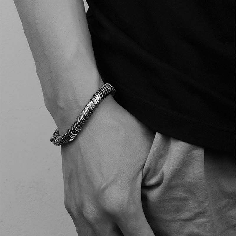 925 Sterling Silver Twisted Wealth Healing Spiritual Bracelet