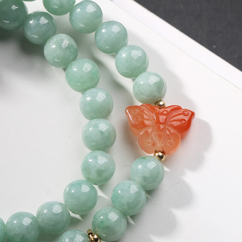 925 Sterling Silver Jade Bracelet Meditation for Prosperity & Abundance