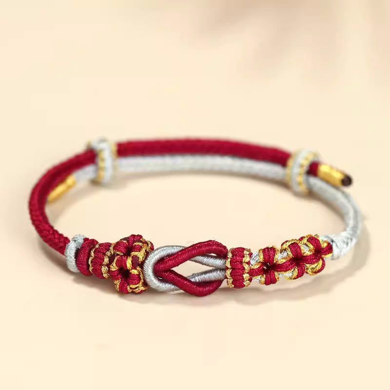 Handmade Red String Bracelet Eight Thread Peace Knot Protection