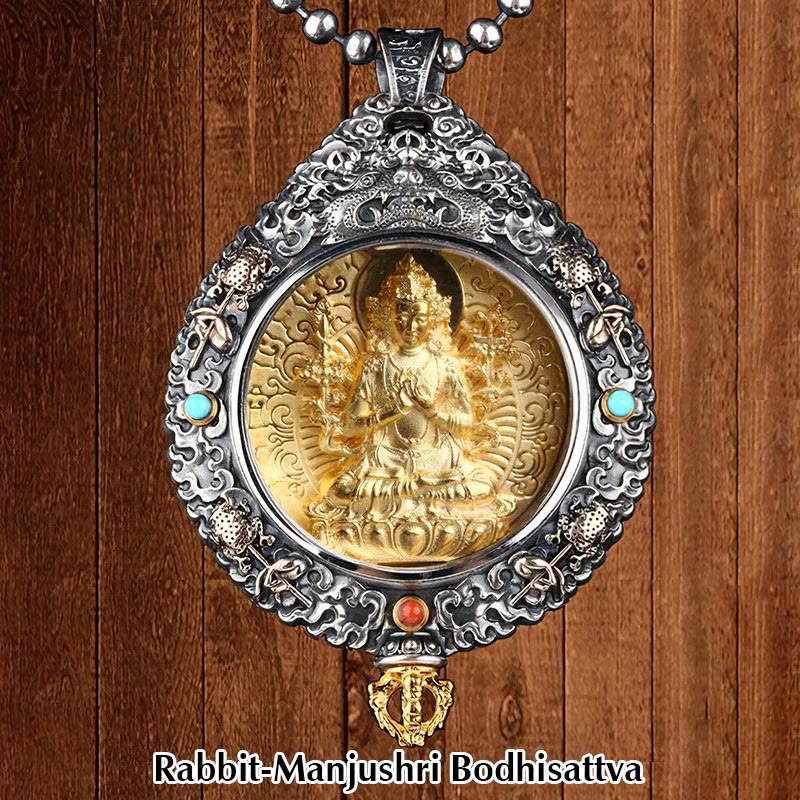 Chinese Zodiac Rotatable Necklace Pendant for Spiritual Protection