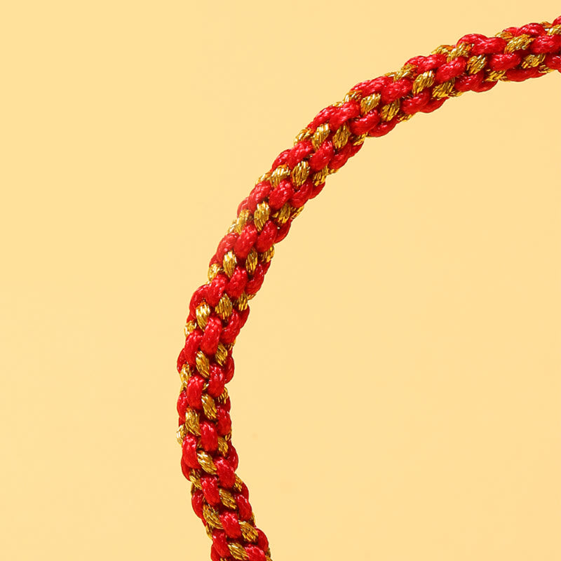 Handmade Red Agate Amethyst Calm Braided Bracelet