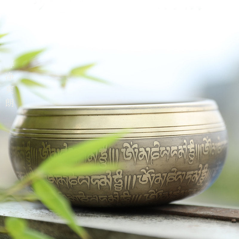 Tibetan Copper Singing Bowl 4.33IN for Meditation Focus