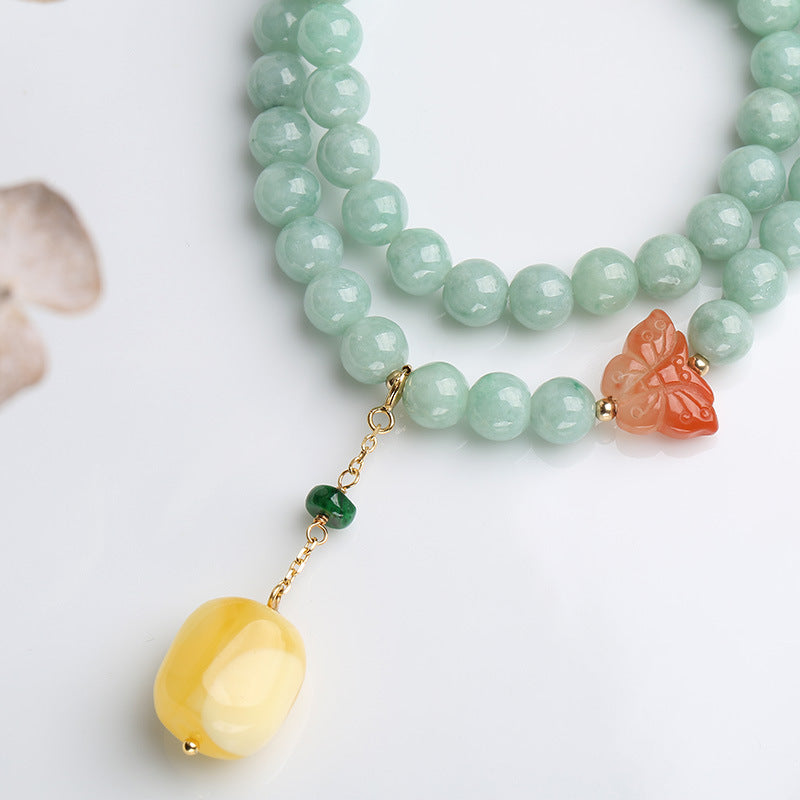 925 Sterling Silver Jade Bracelet Meditation for Prosperity & Abundance