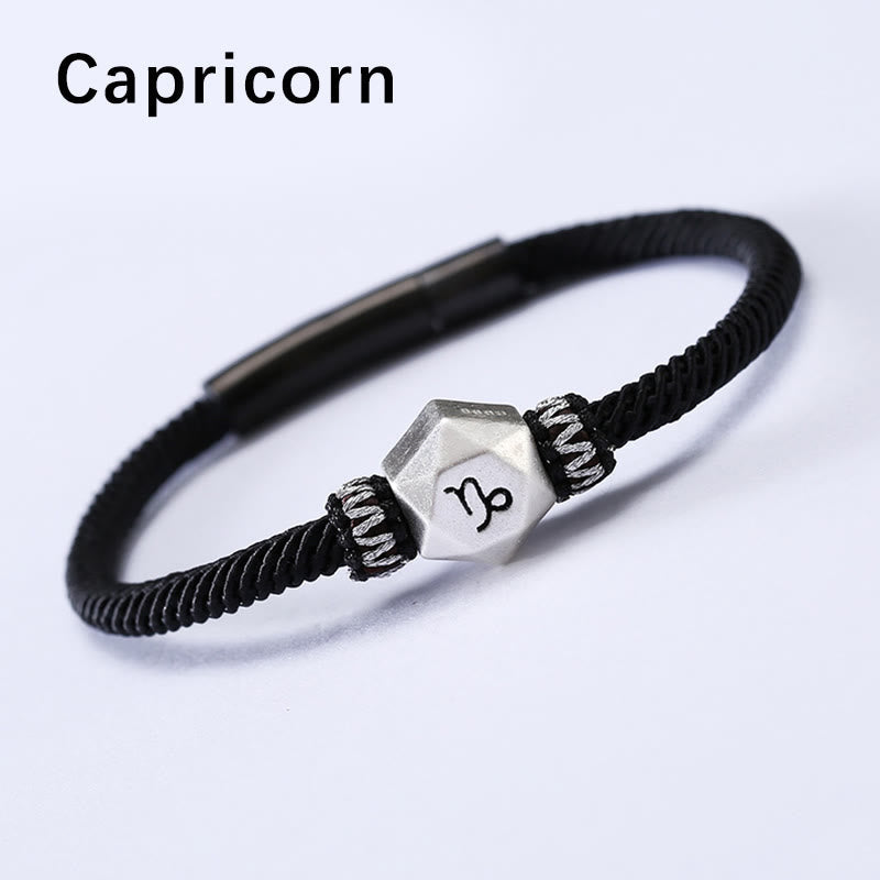 999 Sterling Silver Zodiac Protection Bracelet 17cm