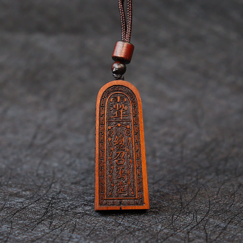 Lightning Struck Jujube Wood Spiritual Protection Necklace