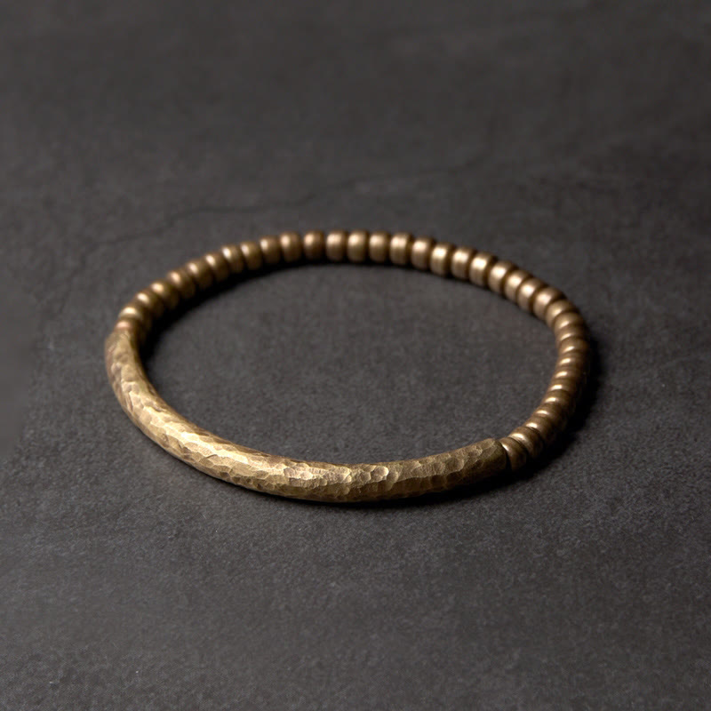 Copper Brass Bead Luck Wealth Spiritual Bracelet
