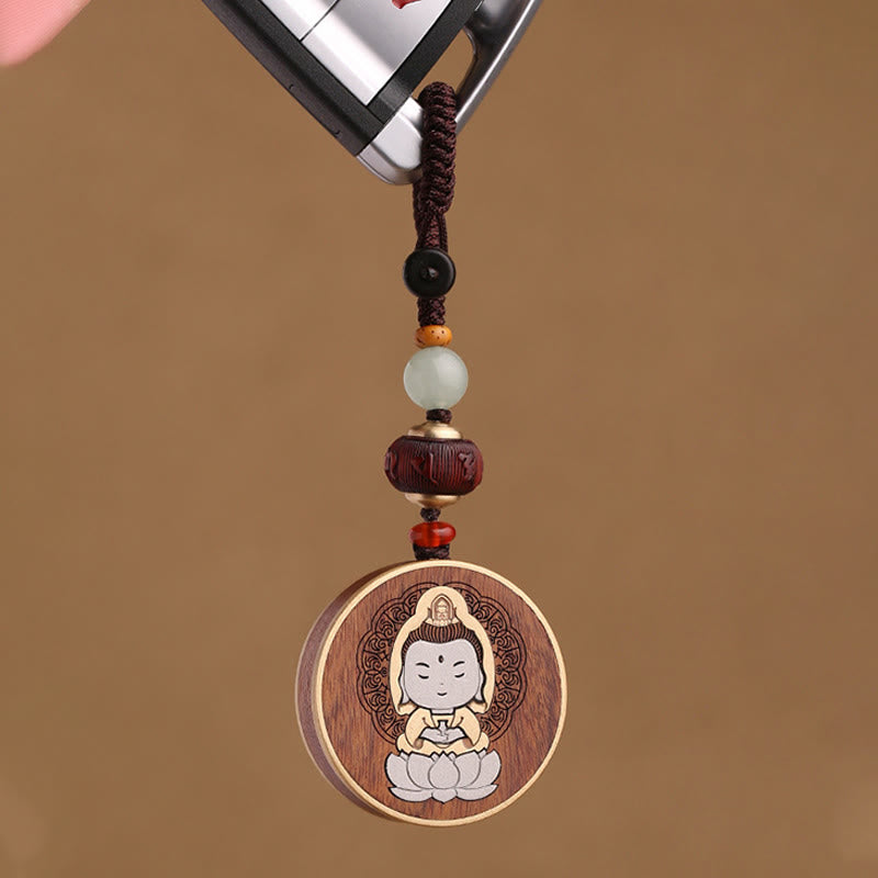 Ebony Rosewood Spiritual Balance Car Key Chain | Healing Sounds