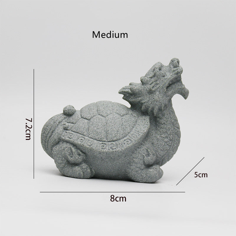 Fu Dogs Elephant Turtle Spiritual Statues Set for Home Blessings