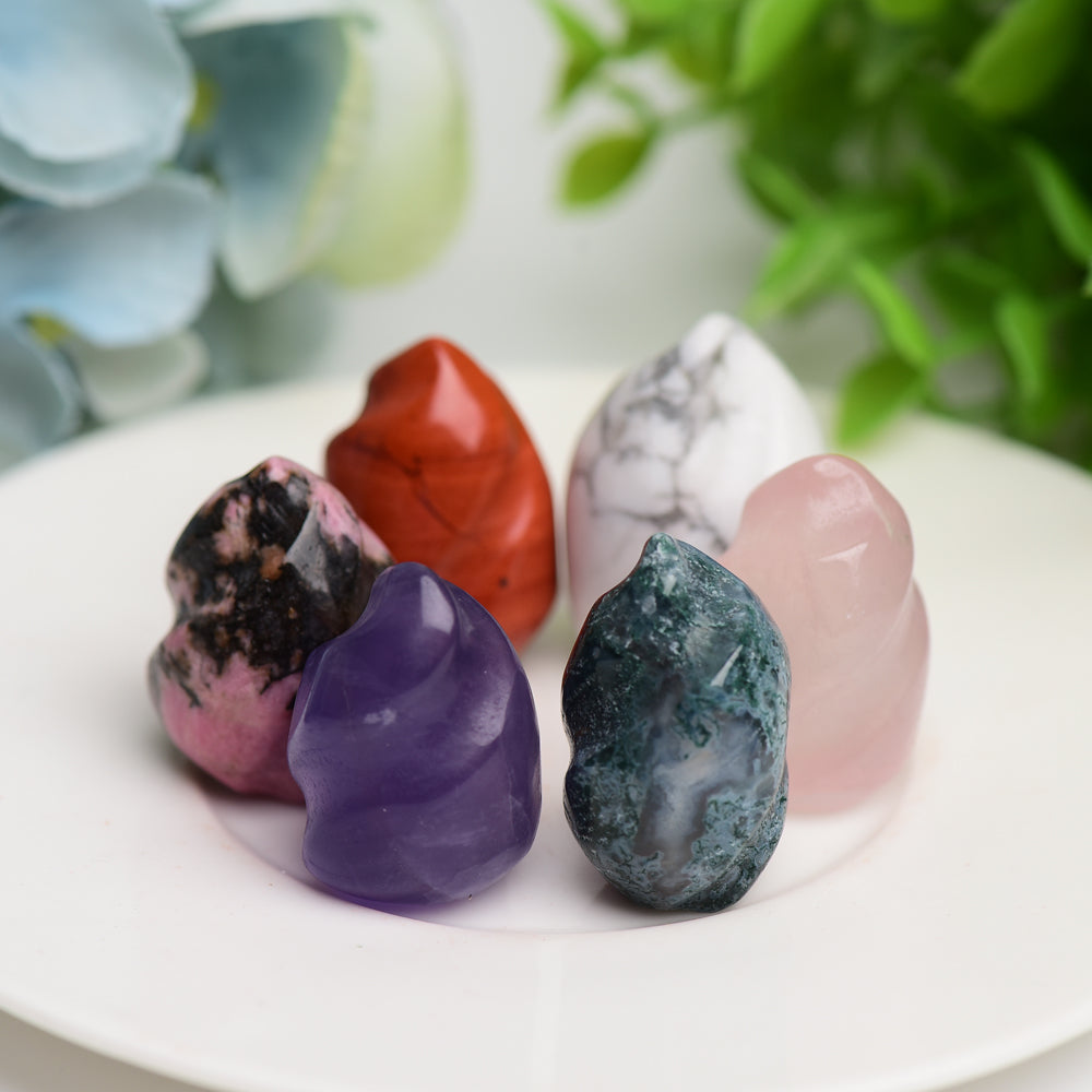 1.0 inch Mixed Crystal Mini Flame Carvings for Healing
